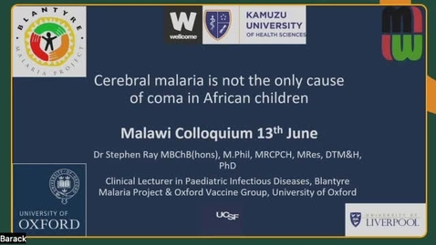 Thumbnail for 2.05 - Dr. Stephen Ray - Cerebral malaria is not the only cause of coma in Malawian children