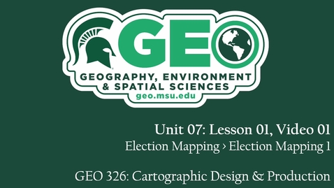 Thumbnail for GEO 326, Video Lecture: Unit 07, Lesson 01, Video 01