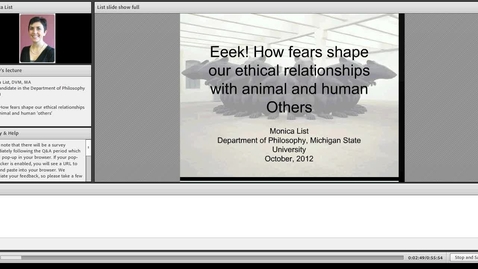 Thumbnail for Eeek! How fears shape our ethical relationships with animal and human 'others'