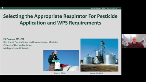 Thumbnail for 2026 Feb 2_Edward Parsons_Selecting the appropriate respirator for pesticide application and WPS requirements