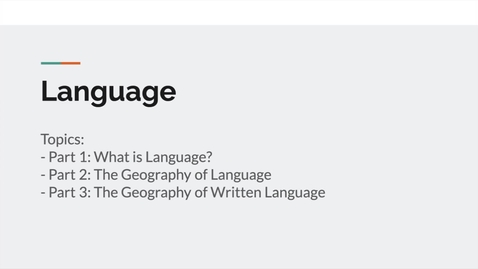 Thumbnail for GEO151: Introduction to Language