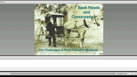 Thumbnail for Back Roads and Crossroads: The Challenges of Rural Palliative Medicine