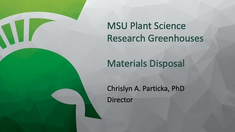 Thumbnail for RTSF Greenhouse Disposal Instructions