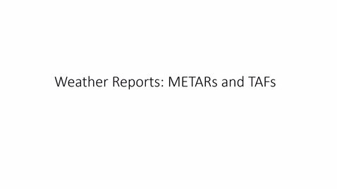 Thumbnail for METAR Interpretation