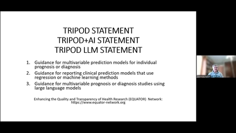 Thumbnail for CSTAT 2026 Spring - TRIPOD + LLM: reporting guidelines for prediction models using large language models