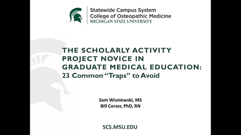 Thumbnail for Scholarly Activity Project Novice Traps