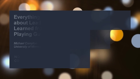 Thumbnail for NCLC 2018 - Everything I Learned about Leadership I Learned from Playing Guitar