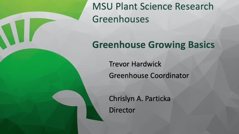 Thumbnail for RTSF Greenhouse Growing Basics