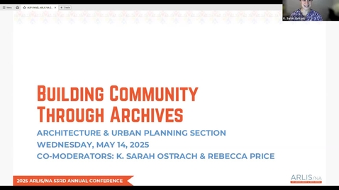 Thumbnail for Building Community through Archives, 2025 ARLIS/NA Conference