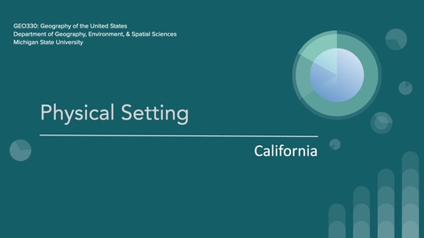 Thumbnail for GEO330: Physical Setting: California