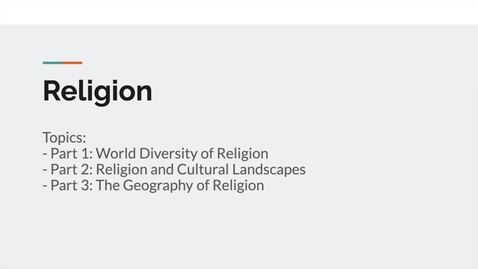 Thumbnail for GEO151: Introduction to Religion