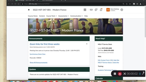 Thumbnail for Welcome to HST 347: Modern France