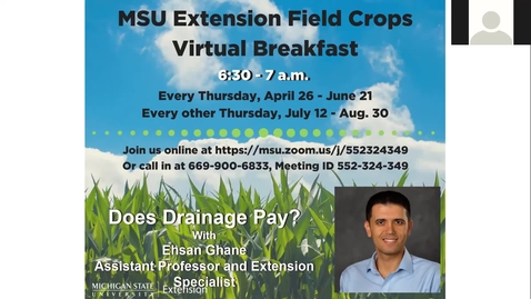 Thumbnail for Virtual breakfast 06/14/2018: Ehsan Ghane, Does drainage pay?