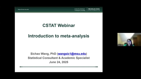 Thumbnail for CSTAT 2025 Summer Semester - Introduction to Meta-Analysis