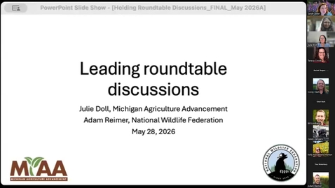 Thumbnail for SARE Lunch &amp; Learn Webinar: Best Practices to Lead Roundtable Discussions with Farmers - Julie Doll and Adam Reimer - 5-28-26
