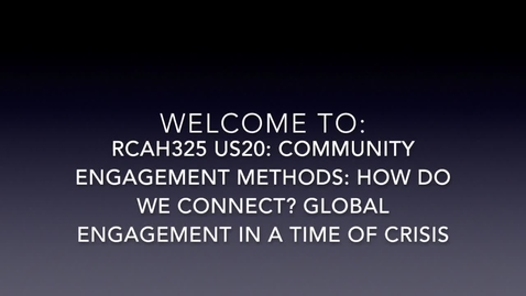 Thumbnail for RCAH325 US20 Welcome Video
