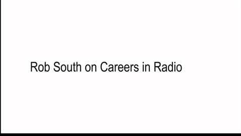 Thumbnail for JRN108 - Rob South on Careers in Radio