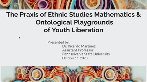 Thumbnail for Colloquium Series 2023-2024 Dr. Ricardo Martinez