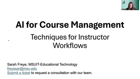 Thumbnail for AI for Course Management: Techniques for Instructor Workflows