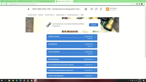 Thumbnail for Geo221Lv: How to view your grade and Instructor's feedback in a Lab Assignment or Quiz (D2L Quizzes)