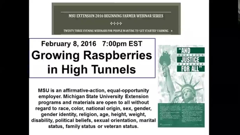 Thumbnail for Growing raspberries in high tunnels  