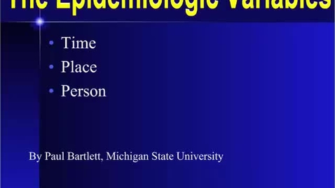 Thumbnail for HM803 The Epidemiologic Variables