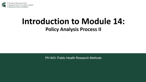 Thumbnail for PH843 Introduction to Module 14