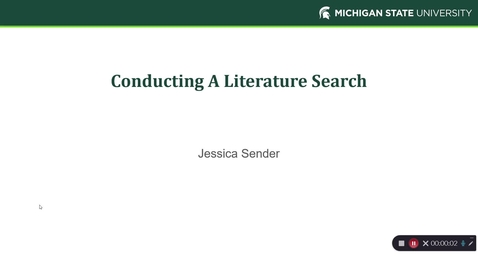 Thumbnail for Conducting a Literature Search