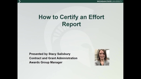 Thumbnail for How to Certify an Effort Report (S. Salisbury)