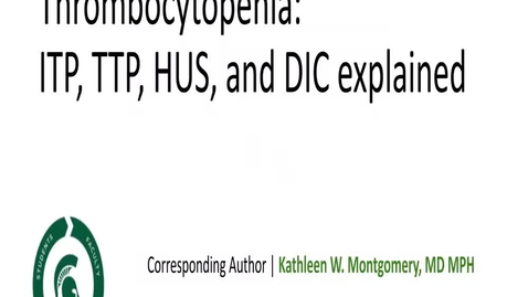 Thumbnail for Alphabet soup of thrombocytopenia