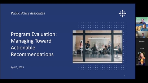 Thumbnail for Program Evaluation:  Managing Toward Actionable Recommendations