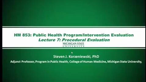 Thumbnail for HM853 Lecture7