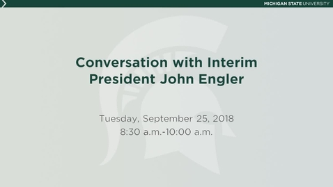 Thumbnail for Fall 2018 Conversation with the President   