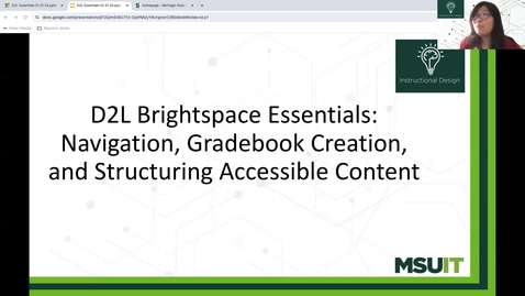 Thumbnail for D2L Brightspace Essentials: Navigation, Gradebook Creation, and Structuring Accessible Content