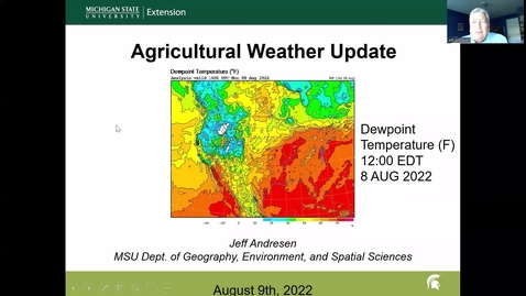 Thumbnail for Agricultural weather forecast for August 9, 2022