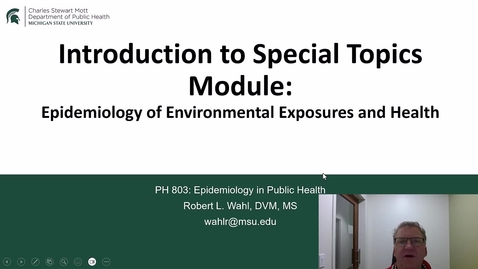 Thumbnail for PH 803 Special Topics Module Introduction