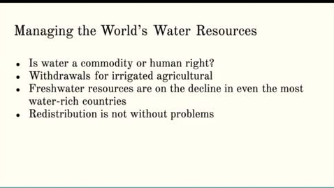 Thumbnail for ISS310: Managing Earth's Water Resources