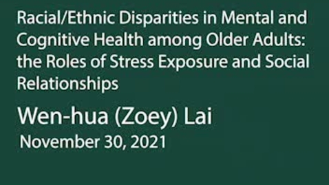 Thumbnail for Racial/Ethnic Disparities in Mental and Cognitive Health among Older Adults: the Roles of Stress Exposure and Social Relationships