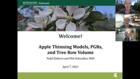Thumbnail for Apple Thinning Models, PGRs, &amp; Tree Row Volume 