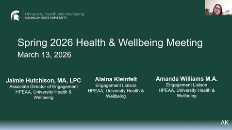 Thumbnail for Spring 2026 Health &amp; Wellbeing Meeting