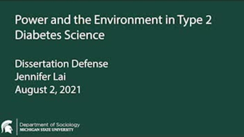 Thumbnail for Jennifer Lai Dissertation Defense