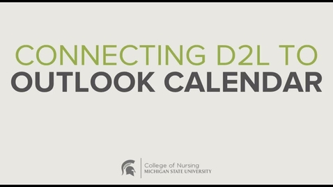 Thumbnail for CON - Connecting D2L to Outlook Calendar