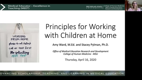Thumbnail for Principles for Working with Children at Home (Stacey Pylman &amp; Amy Ward)