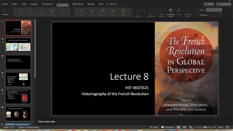 Thumbnail for Lecture 8 - The Global Perspective on the French Revolution