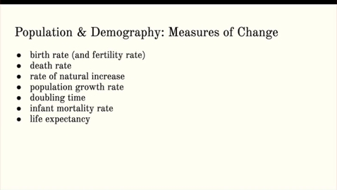 Thumbnail for ISS310: Measures of Population Change