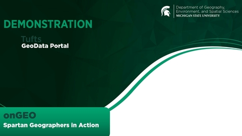 Thumbnail for Demo of GeoData Portal at Tufts