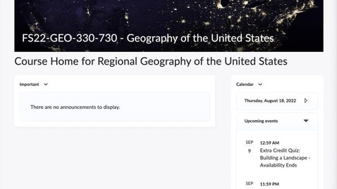 Thumbnail for GEO330: Accessing your Assignments