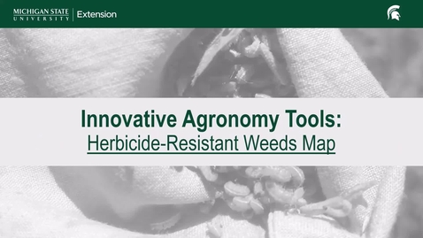 Thumbnail for Innovative Agronomy Tools: Michigan Herbicide Resistant Weeds Map