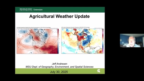 Thumbnail for Agricultural Weather Update - July 30, 2025