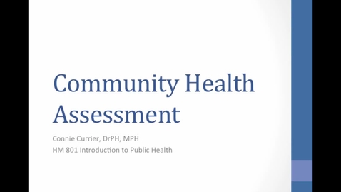 Thumbnail for Community Health Assessment